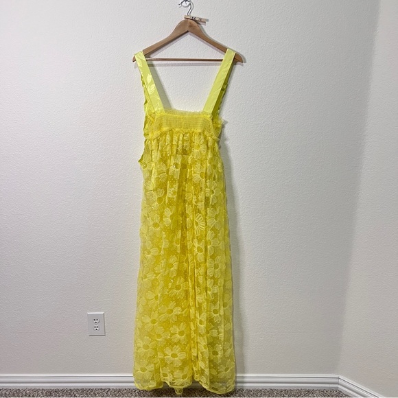 ANTHROPOLOGIE For Love & Lemons Yellow Lace Maxi Dress size small - Picture 10 of 15